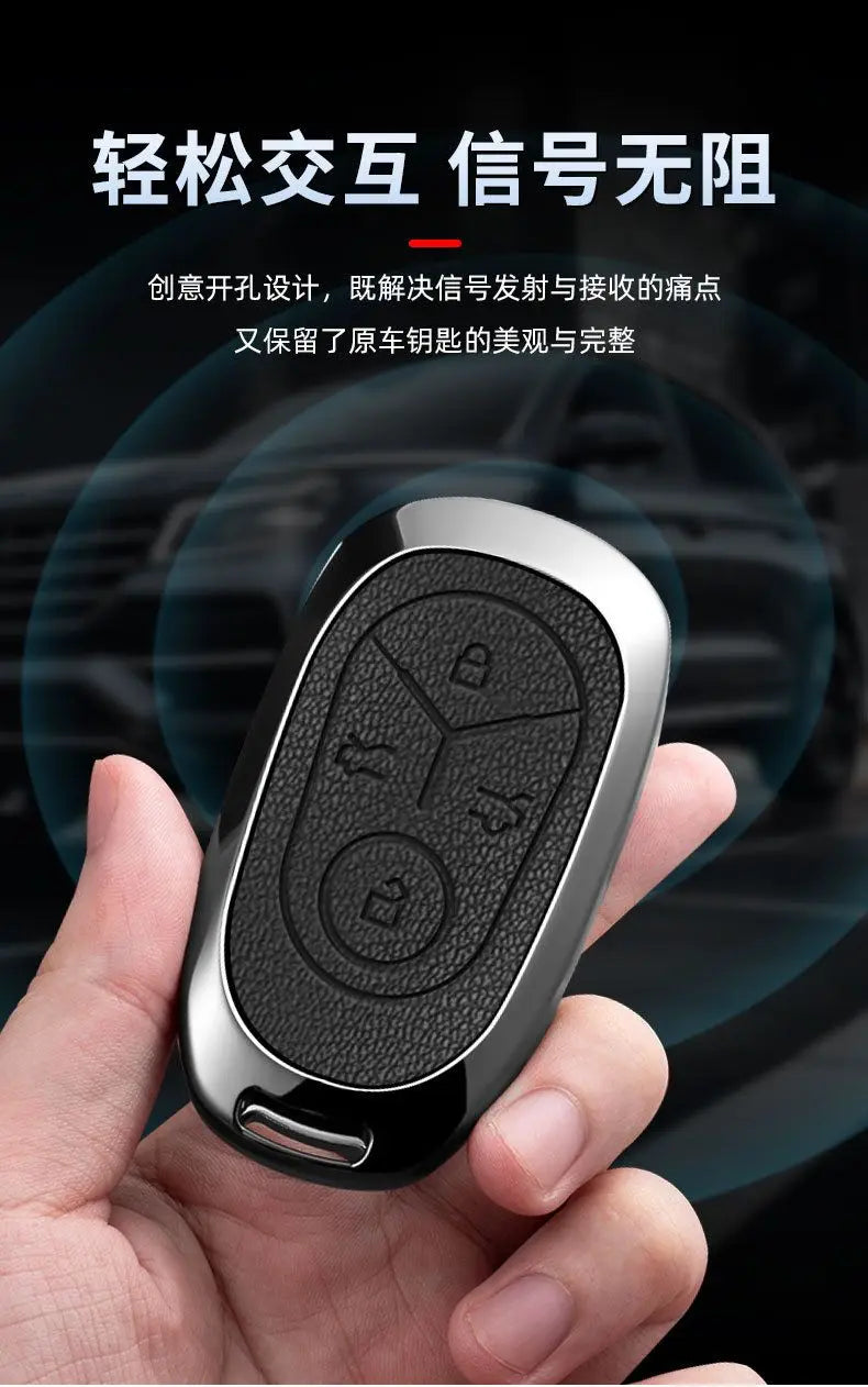 Geely EX2 Proton e.MAS 5 zinc alloy key case - material close-up