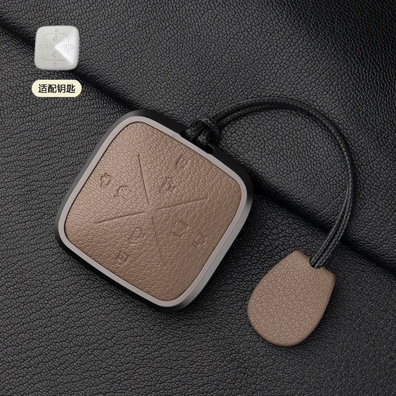 Zinc Alloy Leather Key Cover for Geely ZEEKR 001 7X 009 X Car Fob