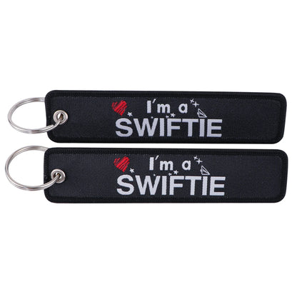 Embroidered Keys Tag Keychain - Personalized Key Identifier Fob