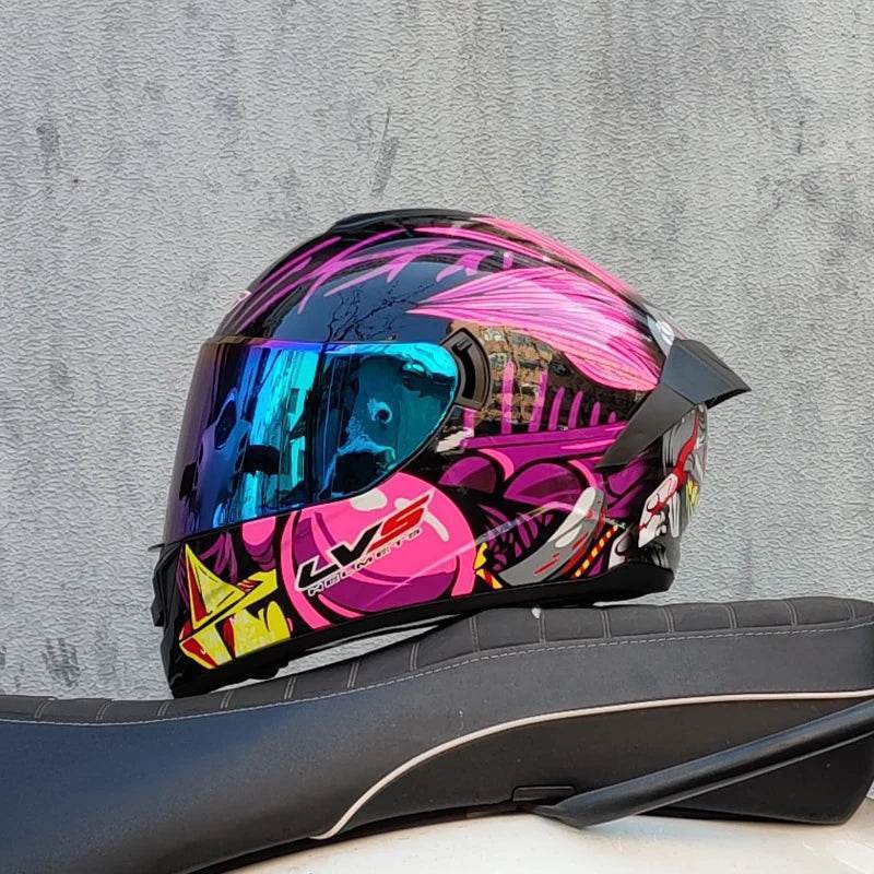 Double Visor Racing & Sports Motorbike Helmet - 17 / M