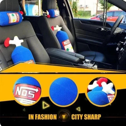 Cylindrical Car Neck Pillow Headrest Support - Universal Auto