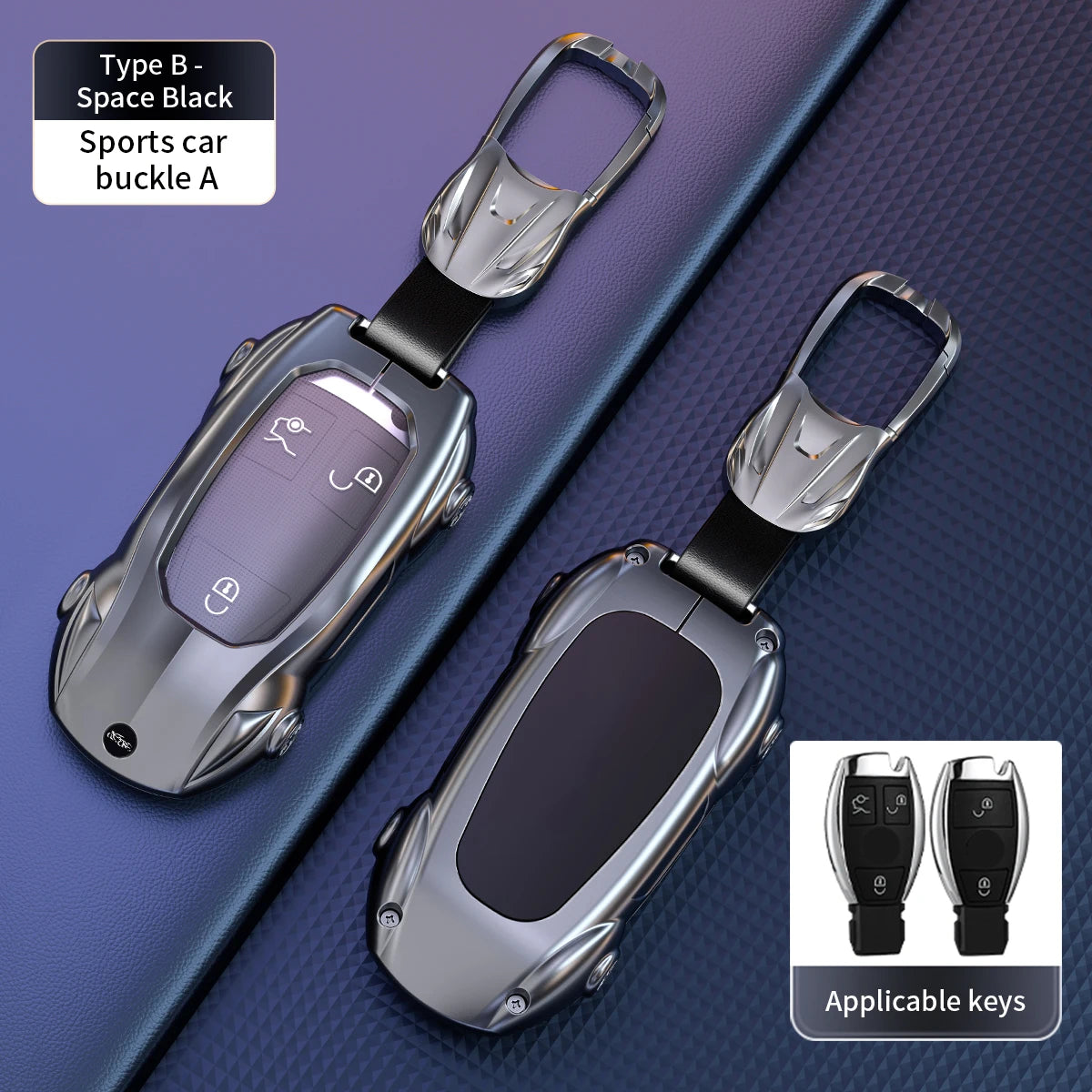 Mercedes-Benz Zinc Alloy Car Key Cover – A, C, E & S Class - WHITE
