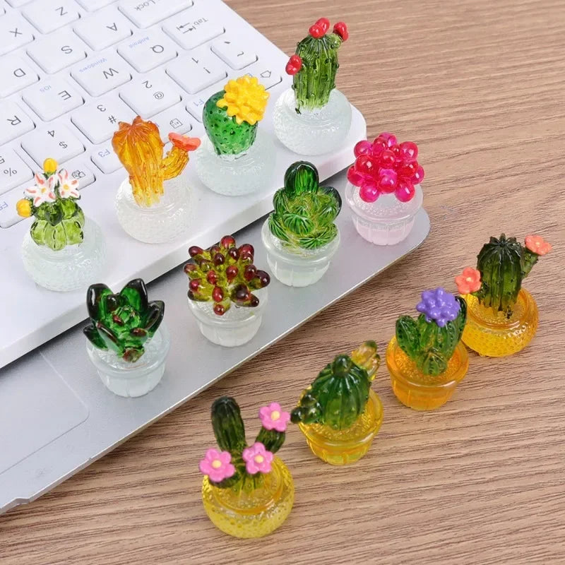 Mini Cactus Car Dashboard Ornament