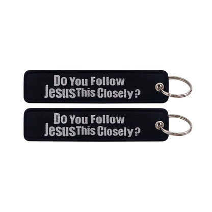 Embroidered Keys Tag Keychain - Personalized Key Identifier Fob