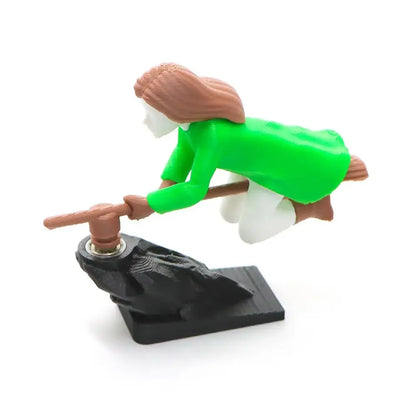 Witch Wizard Car Dashboard Ornament – Broomstick Drift Decor