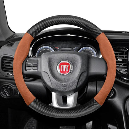 FIAT Suede Carbon Fiber Steering Wheel Cover