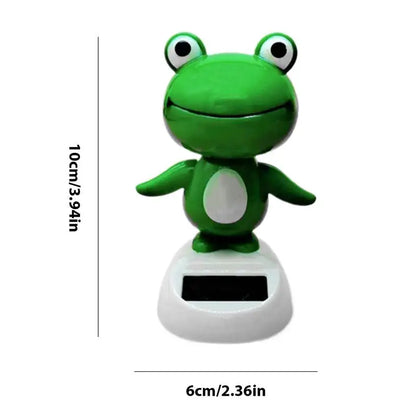 Cute Frog Solar Bobblehead – Solar Powered Shaking Head Car Ornament