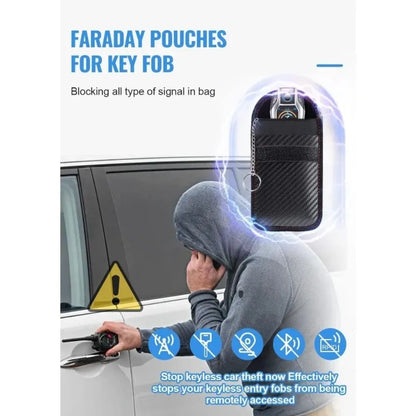 Faraday Key Fob Pouch — RFID Signal Blocking Car Key Bag
