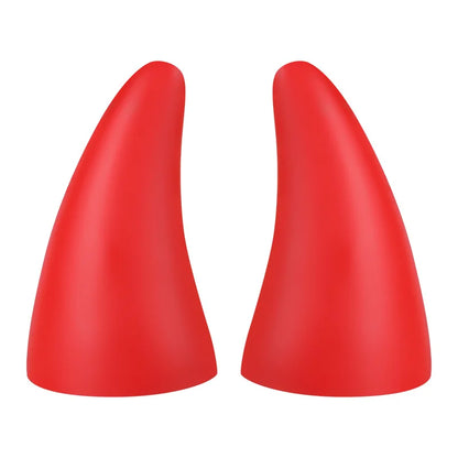 Car Roof Devil Horn Decoration – Self-Adhesive - Crimson Red