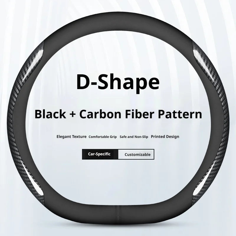 Genesis Ultra-Thin Nappa Leather Steering Wheel Cover - D Shape / Style 5