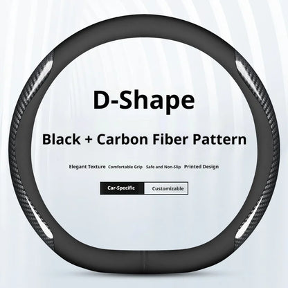 Genesis Ultra-Thin Nappa Leather Steering Wheel Cover - D Shape / Style 5