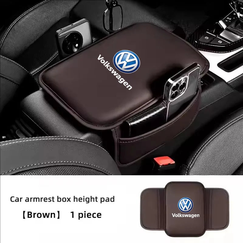 Volkswagen PU Leather Armrest Cushion Storage