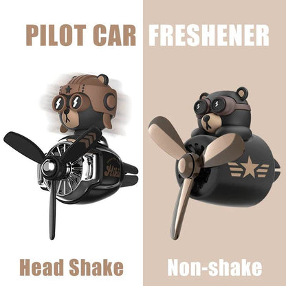 Pilot Bear Car Air Freshener – Rotating Vent Clip Diffuser - BEAR