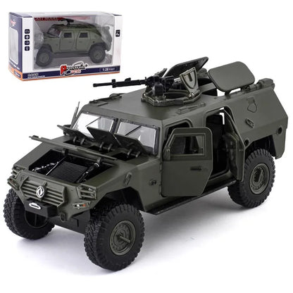 Military Diecast Car Model – Tactical Vehicle with LED & Sound - Gold