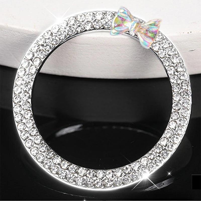 Diamond Rhinestone Car Start Button Ring Cover SUV Interior Decor
