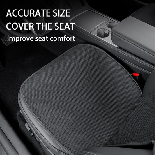 Tesla Ice Silk Seat Cushion | Model 3 & Y (2019–2025) Breathable Cover - T-M3Y-F01-white