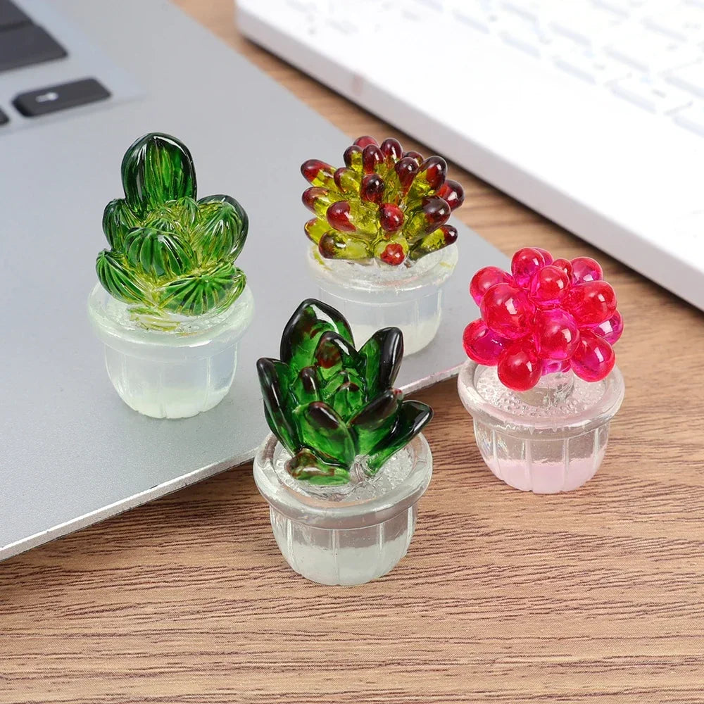 Mini Cactus Car Dashboard Ornament