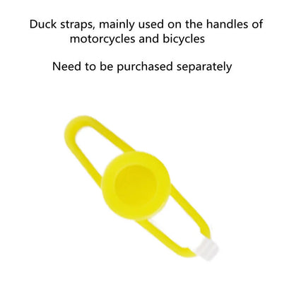 Yellow Car Duck with Helmet – Cute Broken Wind Pendant for Bike & Car Decoration - Type1