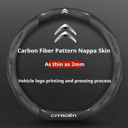 Citroen Leather Steering Wheel Cover - Type D Black A