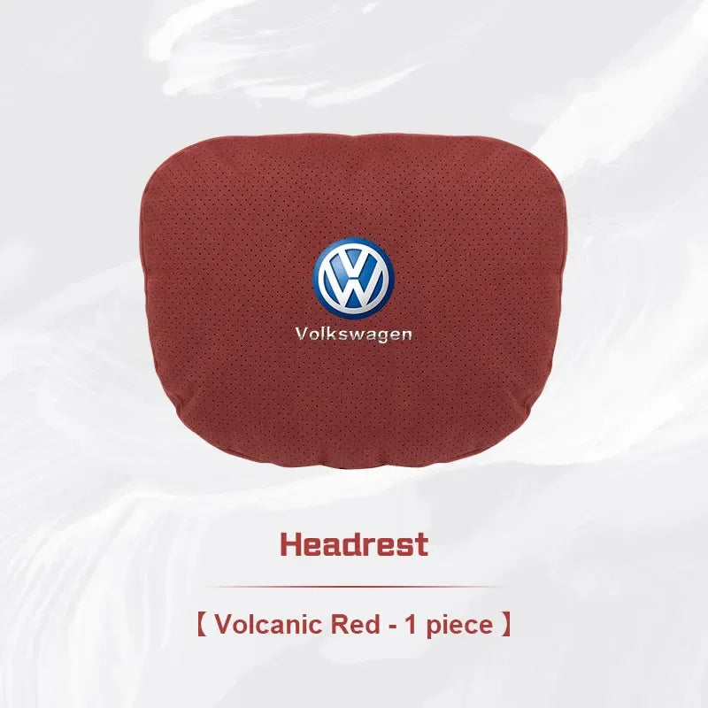 Volkswagen Neck Pillow & Lumbar Support - headrest red