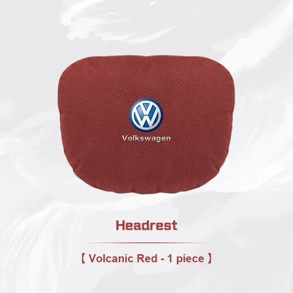 Volkswagen Neck Pillow & Lumbar Support - headrest red