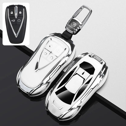 Changan Smart Key TPU Protective Case – UNI, CS & Oshan Series - Style a Silver White