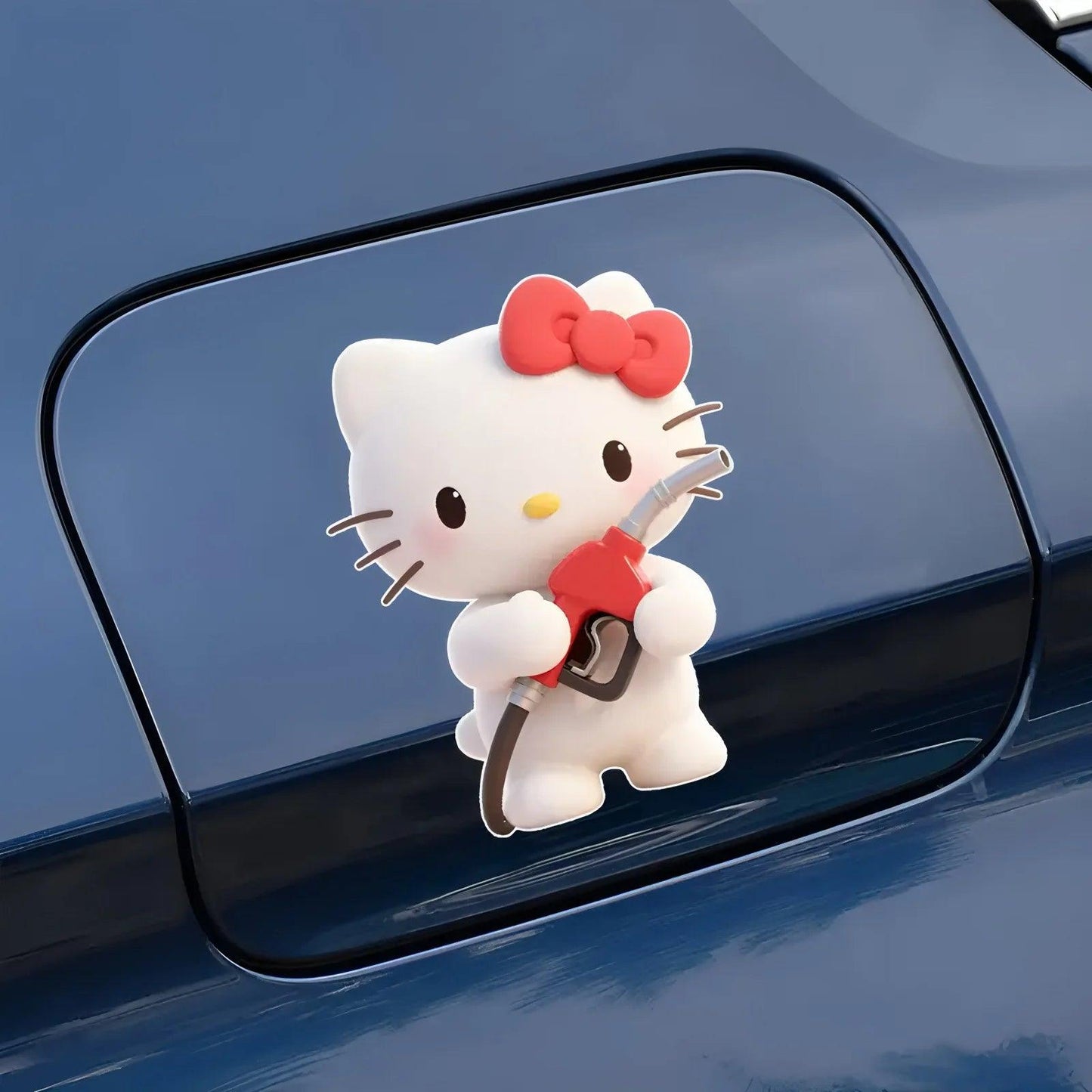 Hello Kitty Oil Cap Stickers - Waterproof Scratch-Resistant Decals