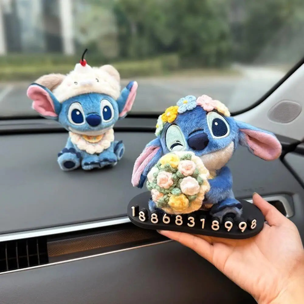 Disney Stitch Temporary Parking Number Plate Car Phone Holder