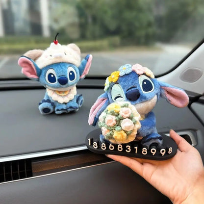 Disney Stitch Temporary Parking Number Plate Car Phone Holder