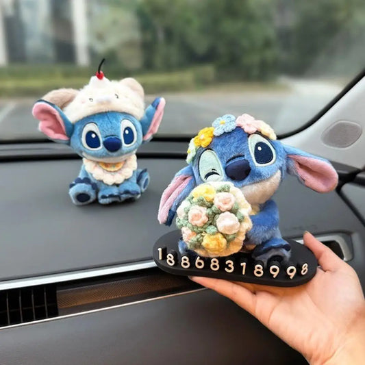 Disney Stitch Temporary Parking Number Plate Car Phone Holder