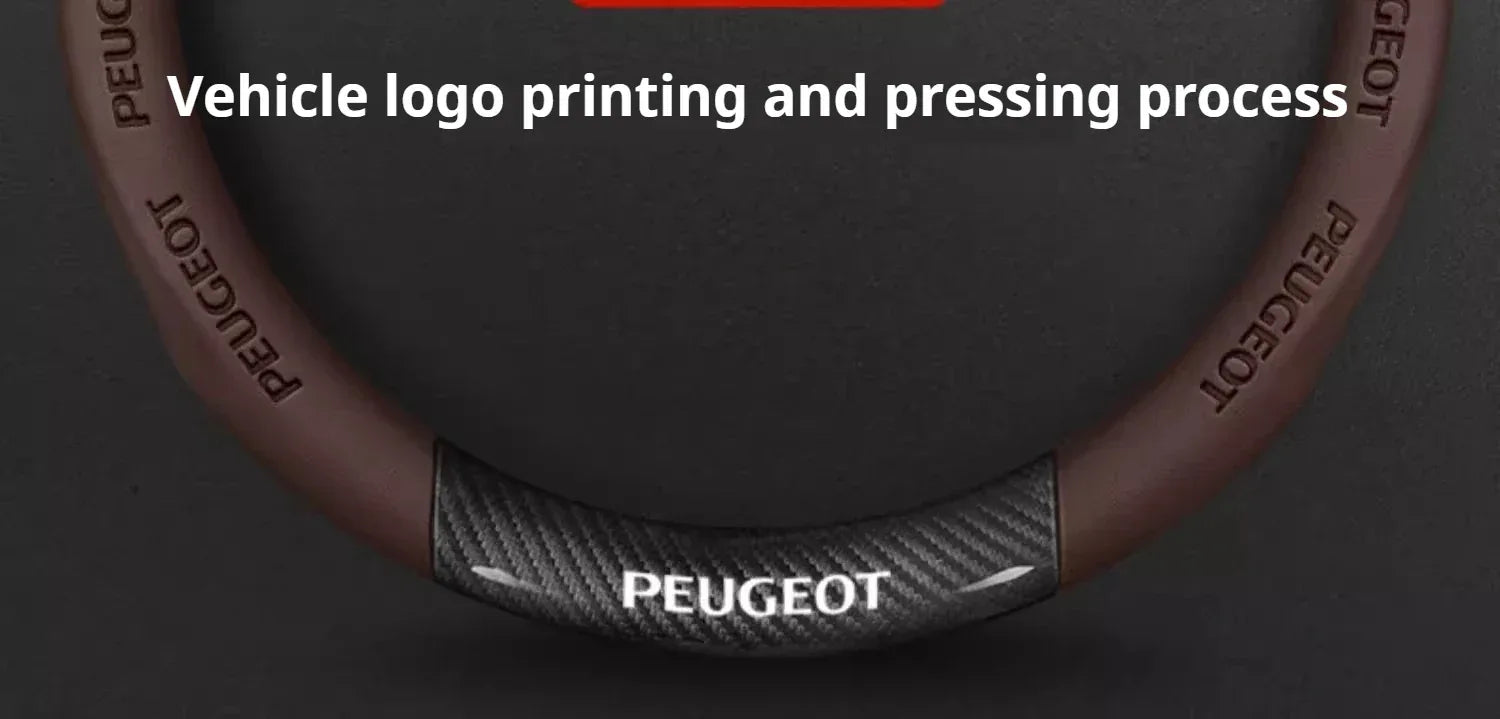Peugeot Leather Steering Wheel Cover - D Type Black A