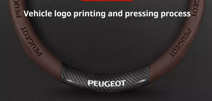 Peugeot Leather Steering Wheel Cover - D Type Black A