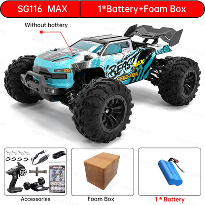 RC 4WD Drift Car, High-Speed Racing (80/40KMH) - SG116 PRO 1B FB