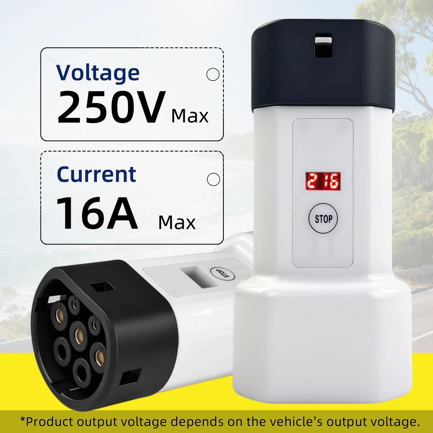 Type 2 V2L Discharger 16A Australia Socket Adapter BYD Geely Xpeng