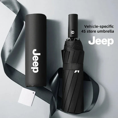 Jeep Folding Umbrella with Car Emblem - 