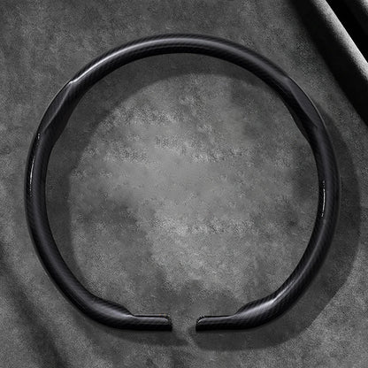 Dodge and RAM Carbon Fibre Suede Steering Wheel Cover - D Shape / Carbon Fibre Black