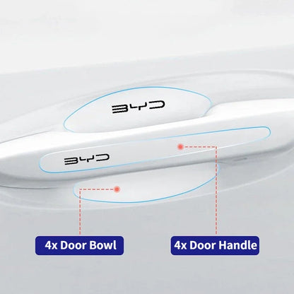 8pcs Door Handle Anti Collision Stickers for BYD Atto 3 Yuan Plus