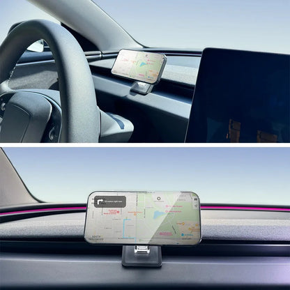 Magnetic Phone Mount for Tesla Model 3 Highland & Model Y 2024–2025 Anti-Vibration