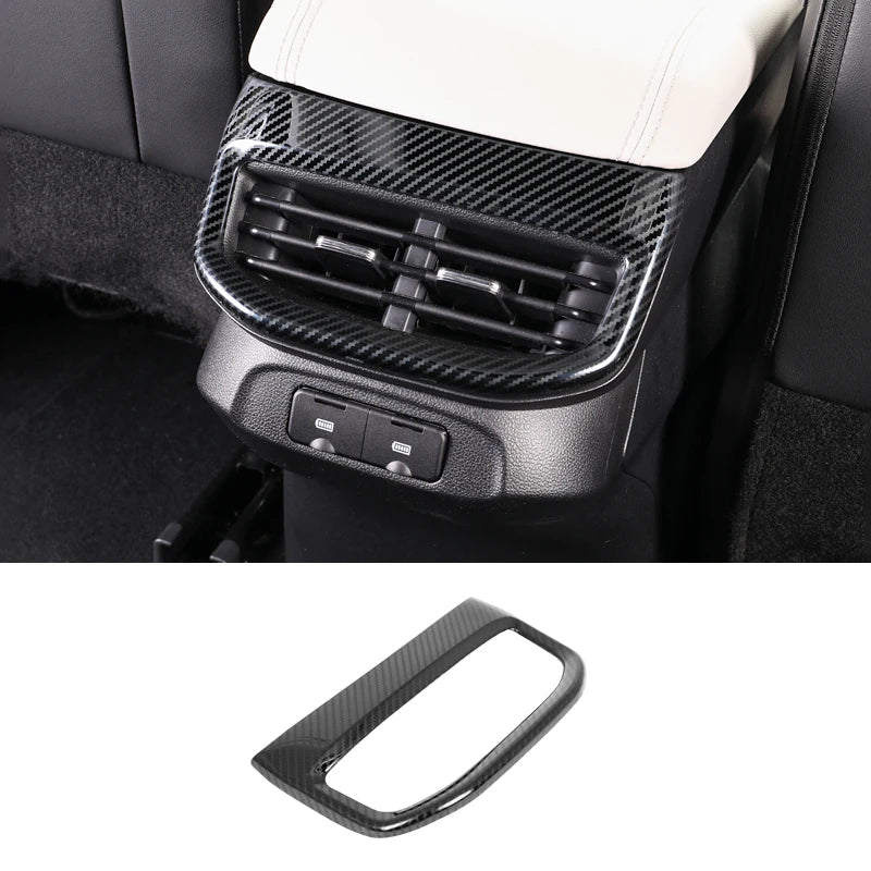 Carbon Fibre-Style Haval H6 Rear Air Vent Frame Trim - Carbon Fiber