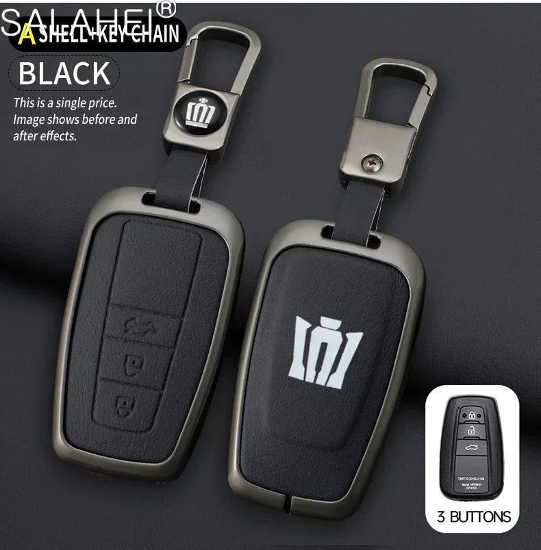 Toyota Key Cover - Zinc Alloy Case - B-red keyring