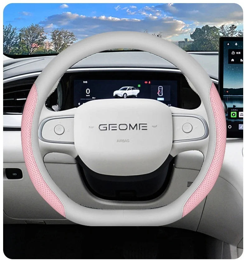 Geely EX2 Nappa Leather Steering Wheel Cover – 34 cm