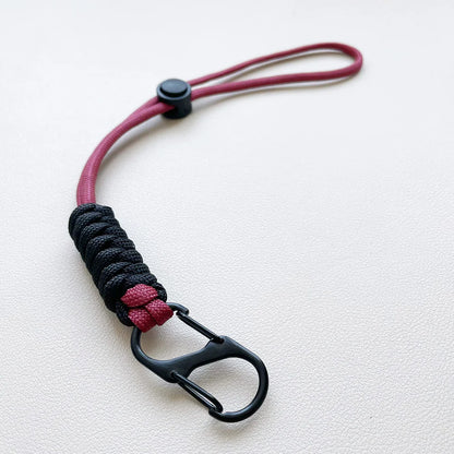 Hand Woven Paracord Keychain Wrist Strap with Quick Release Buckle