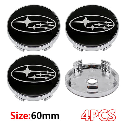 4Pcs ABS 60mm Subaru Wheel Hub Center Caps