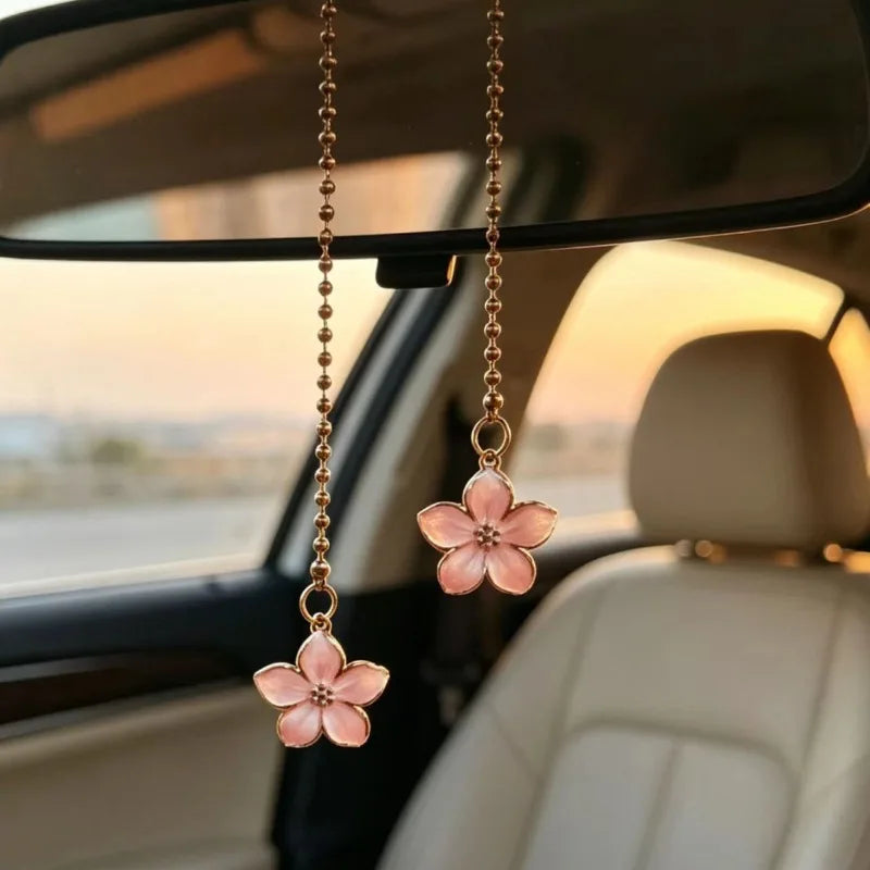 Sakura Flower Car Mirror Pendant