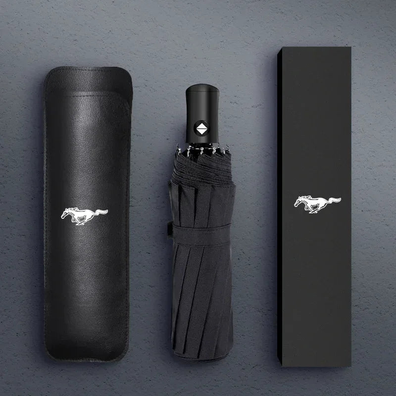 Ford Automatic Folding Car Sunshade Umbrella | Windshield UV Protector - 