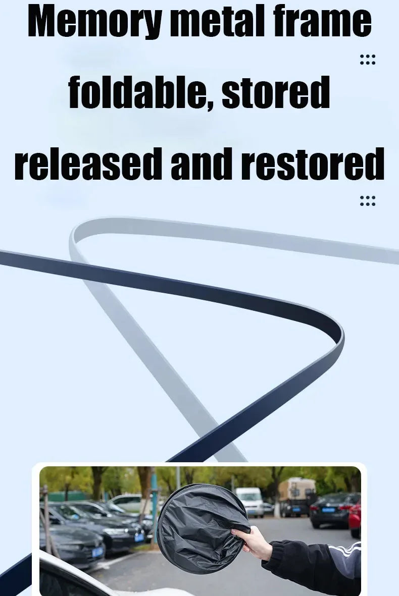 Universal Folding Car Rear Window Sun Shade with Suction Cups - A STYLE