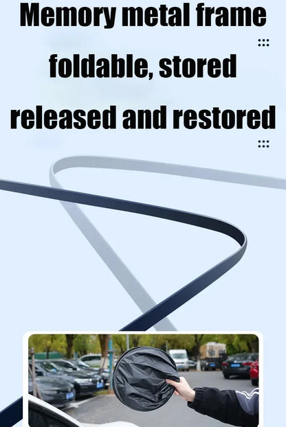 Universal Folding Car Rear Window Sun Shade with Suction Cups - A STYLE