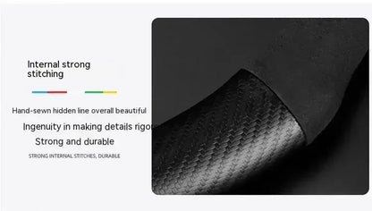 Isuzu Suede Carbon Fiber Steering Wheel Cover - Black