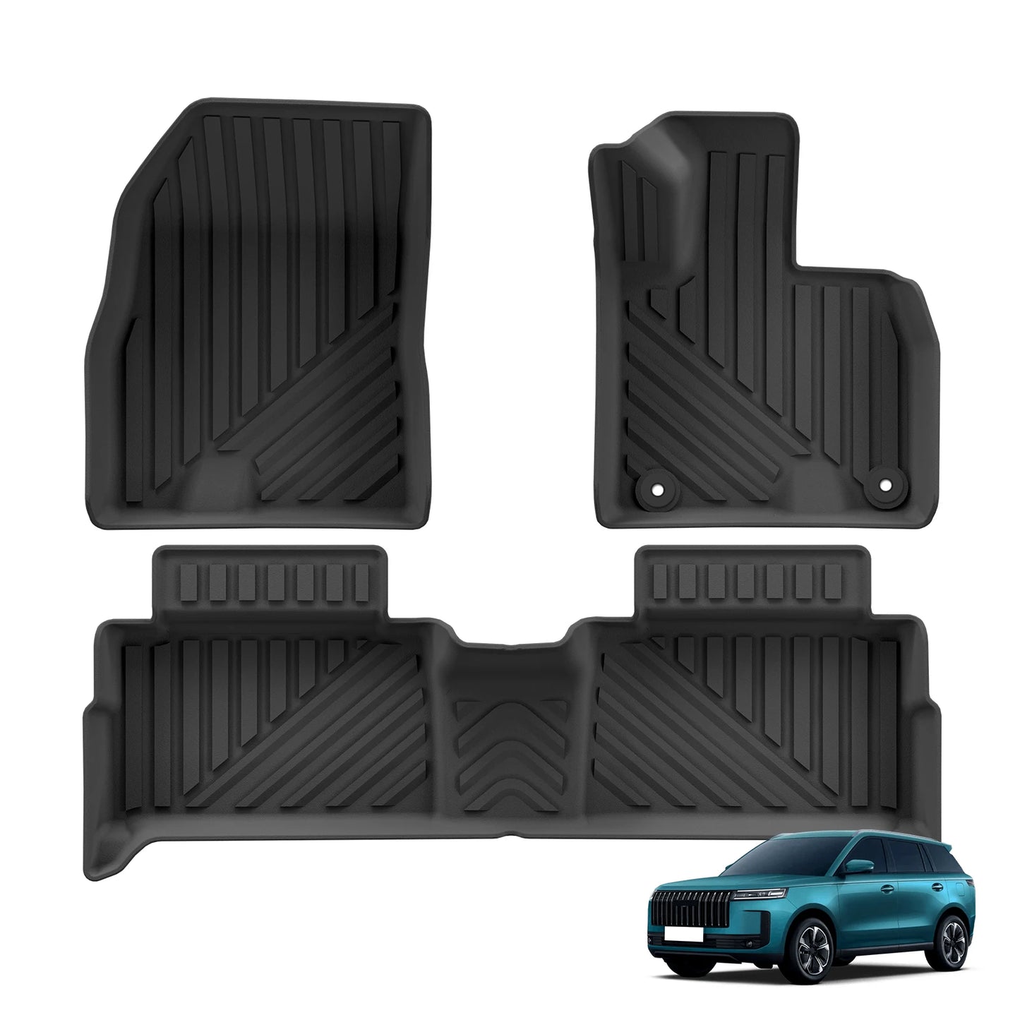 TPE 3D Floor Mats for Chery Jaecoo 5 EV RHD 2025-2026 Black Set