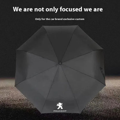 Peugeot 206 207 208 301 307 308 406 408 508 607 2008 3008 4008 5008 RCZ Rifter Car Automatic Folding Windproof Sunshade Umbrella - Blue